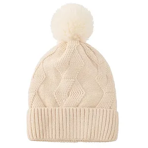 Термошапка з помпоном для дівчинки В'язана synthetic.ua - Фото 1