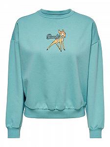 Худі ONLDISNEY LIFE L/S BAMBI BOX SWT 15250089-Dusty Turquoise-Print:BAMBI ONLY Бірюзовий M - Фото 1