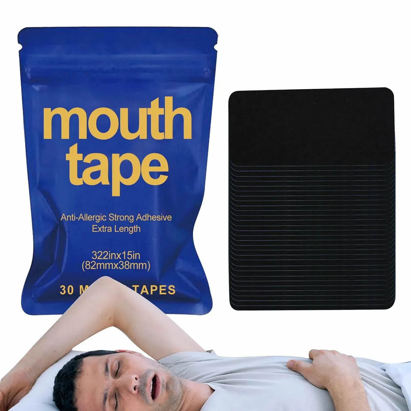Смужки для рота для сну 30 шт., пластирі, фото №1