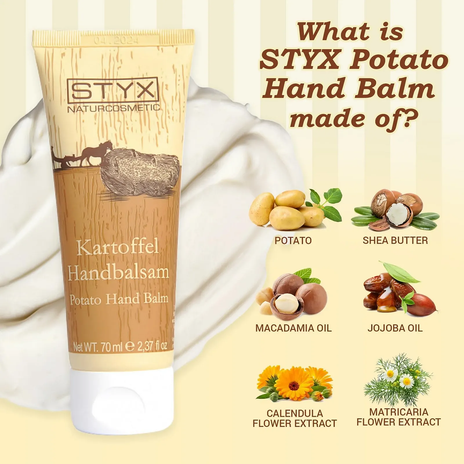 Бальзам для рук STYX Naturcosmetic Картофельный 70 мл, фото №4