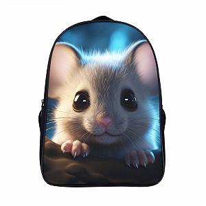 Ранець DPEOANEBN Rat 3D Дитячий Великий Чорний 40x28x16 см - Фото 1