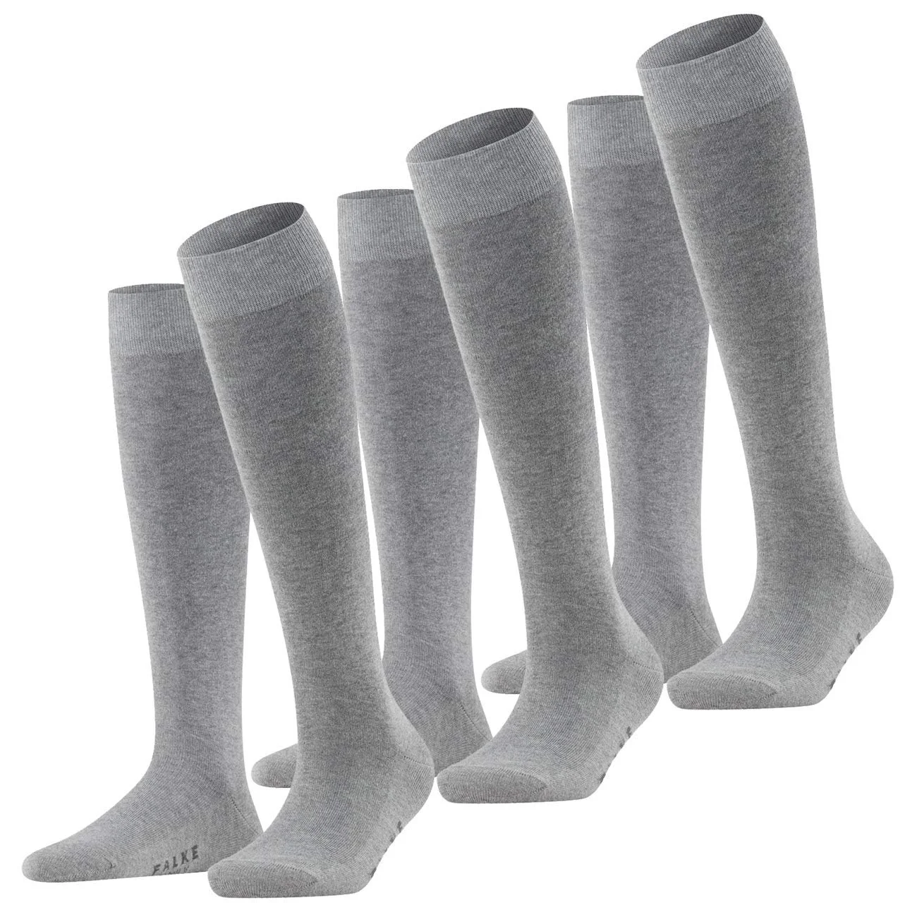 Носки FALKE Soft Merino Шерсть Merino Хлопок Черный Серый Greymix, фото №1