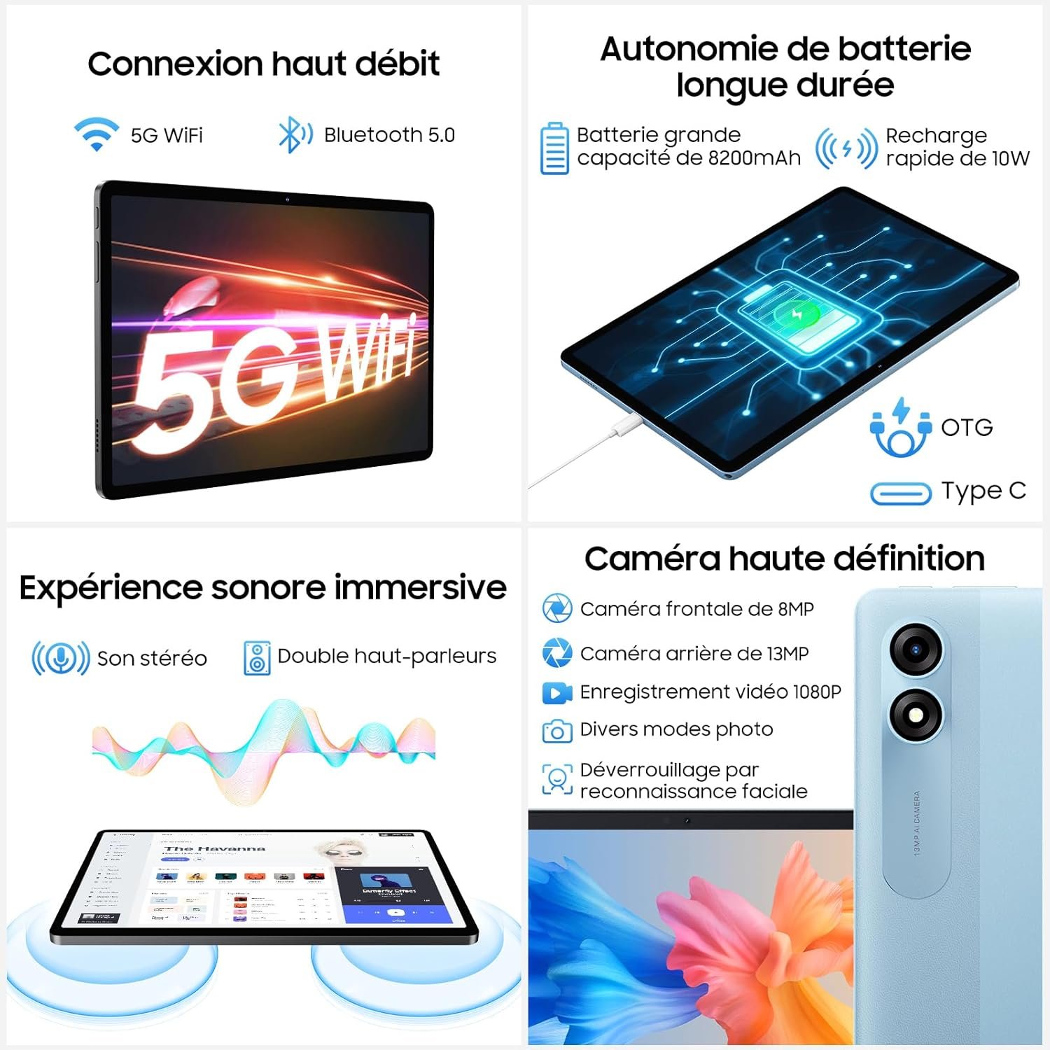 Планшет 11" 2K Blackview Tab 9 WIFI (6+12)/256Gb 8 ядер Android 14 8200 mAh Серый, фото №6