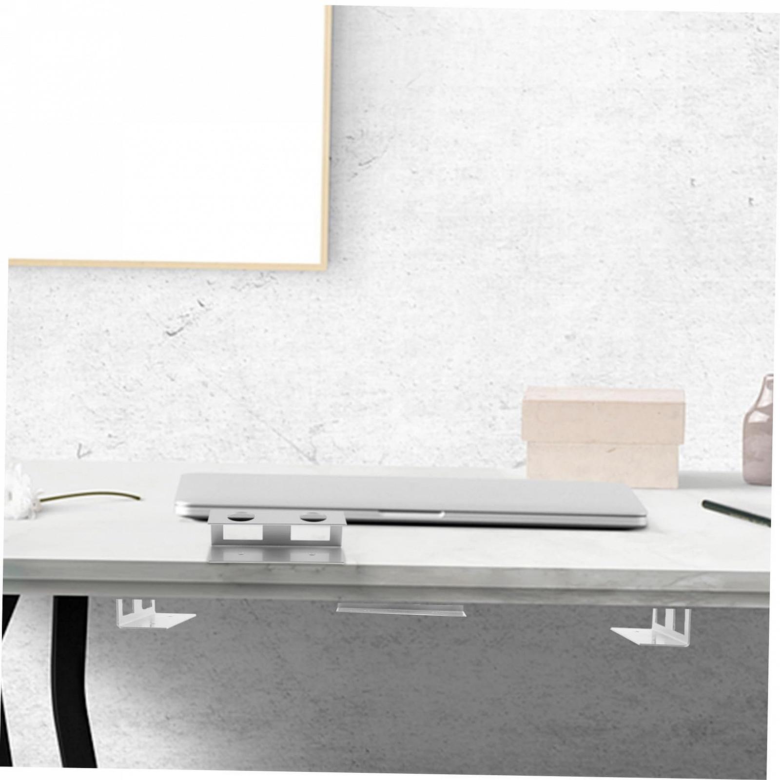 Крепление для ноутбука NUOBESTY Подстольный держатель для ноутбука и планшета, экономящий место монтажный кронштейн для компьютерных принадлежностей, прочная алюминиевая конструкция, фото №3