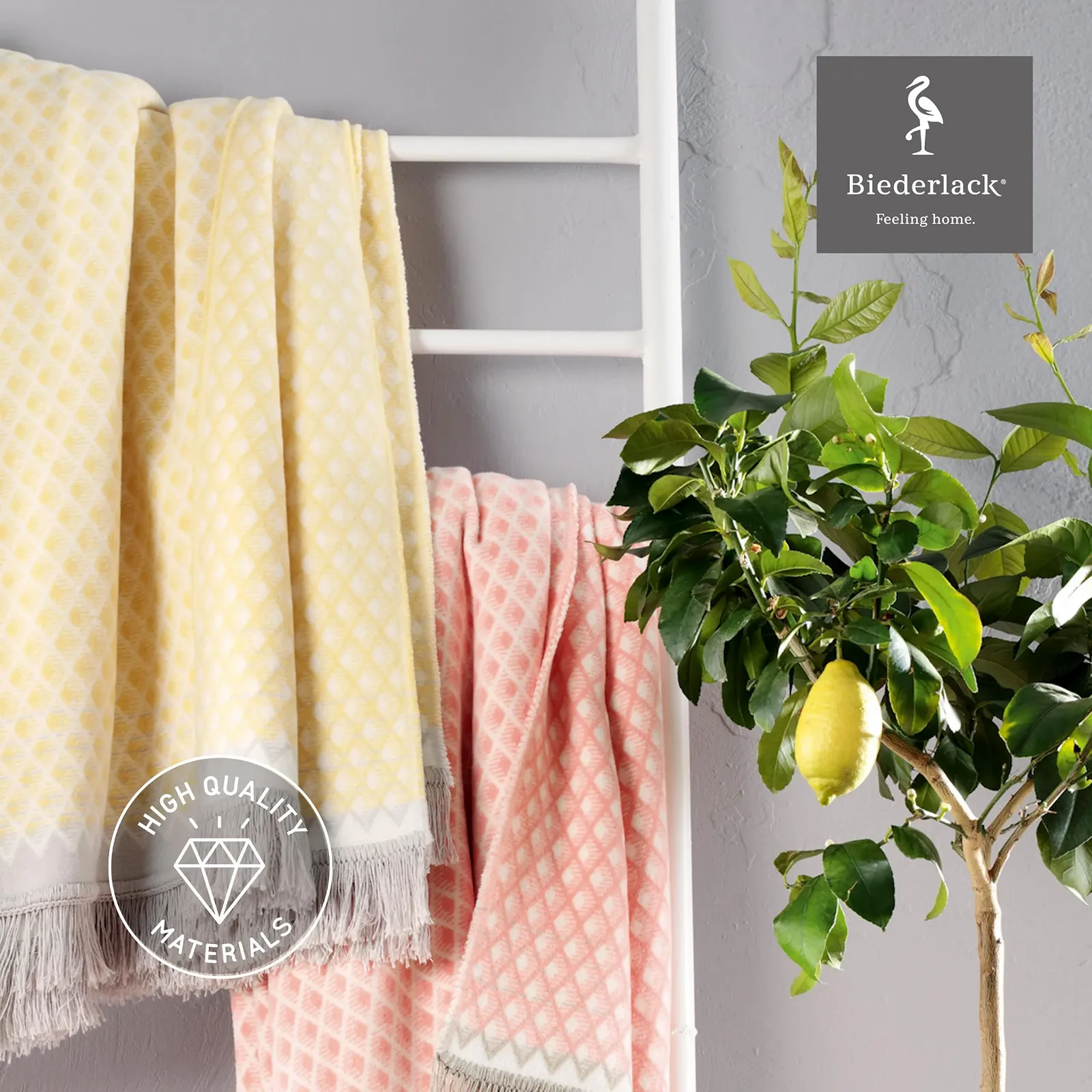 Покривало Biederlack Fluffy Soft Cuddly Daylight Yellow Німеччина Oeko-Tex Made in Green Бахрома Бавовна та поліакрил 150 x 200 см, фото №6