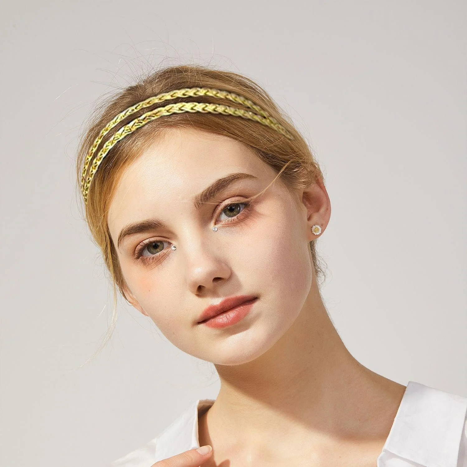 Набір плетених еластичних пов'язок для волосся, фото №4