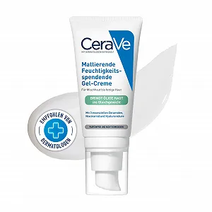 Зволожуючий гель-крем для обличчя CeraVe матуючий для жирної шкіри з гіалуроновою кислотою, керамідами та ніацинамідом, 52 мл - Фото 1