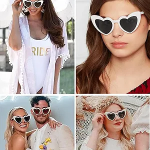 Солнцезащитные очки Сердце GETJOY Белый, 8 шт synthetic.ua - Фото 1