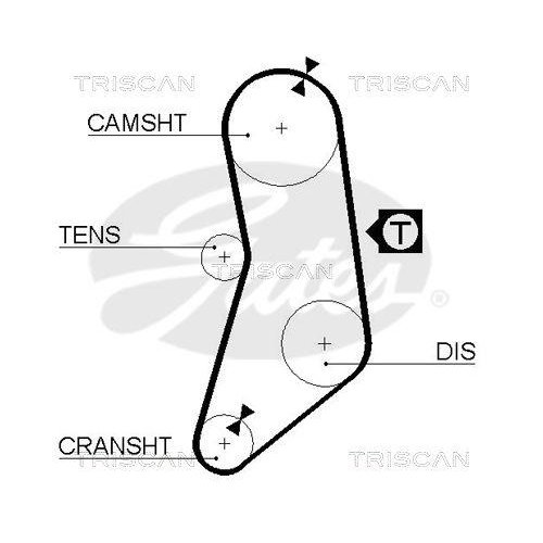 Комплект ремня ГРМ TRISCAN 8647 11001, фото №2 Комплект ремня ГРМ TRISCAN 8647 11001, фото №2