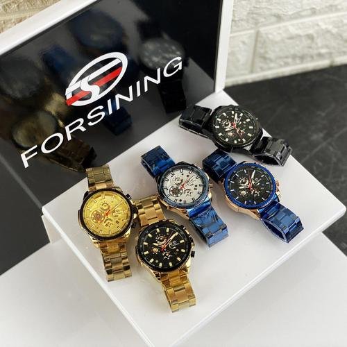 Годинник Forsining 6909 Blue-Cuprum-White, фото №9