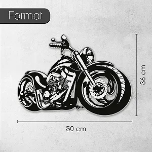 Наклейка на стіну kfz_266 Мотоцикл Матова 500 x 360 мм Чорно-біла synthetic.ua - Фото 1