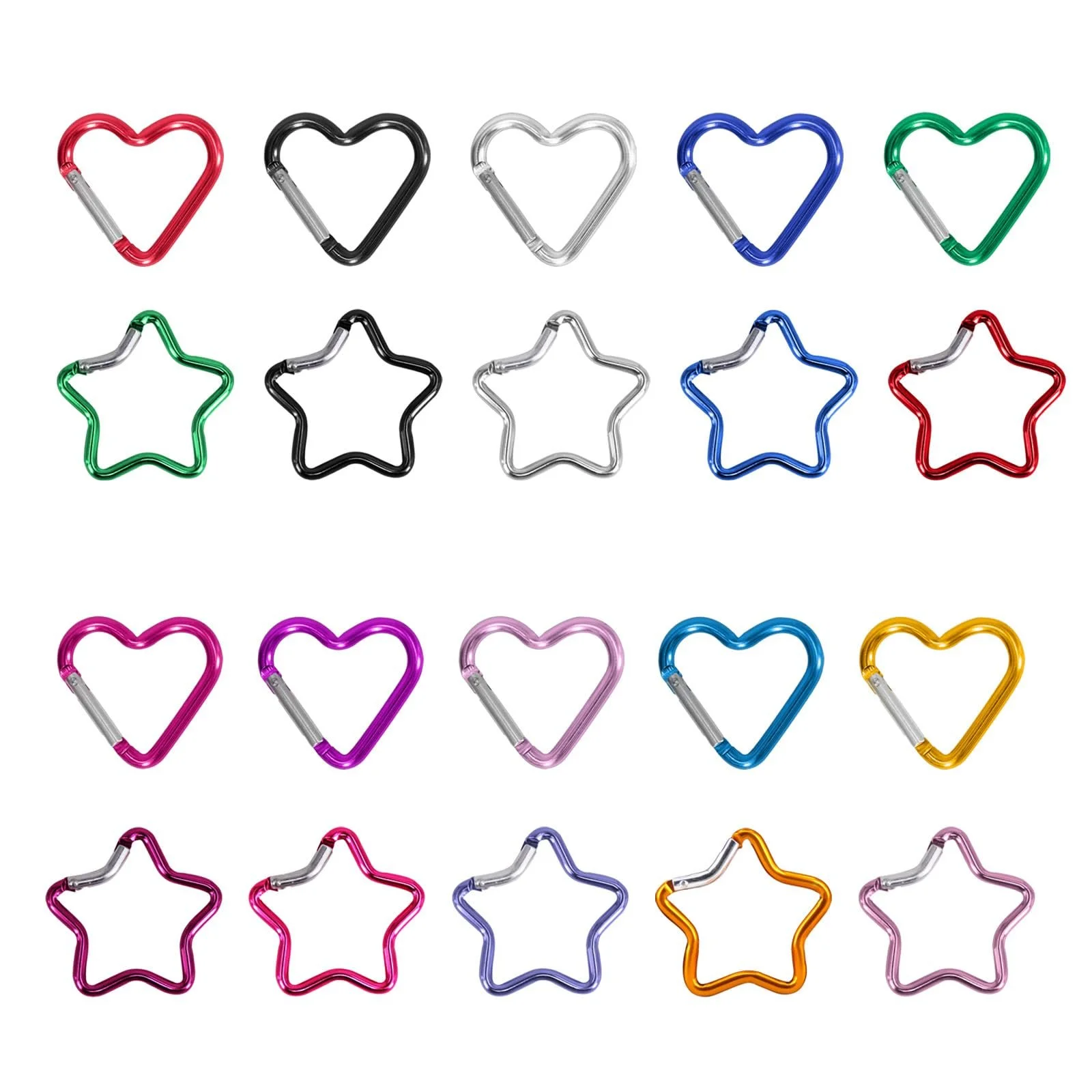 Карабин из алюминиевого сплава Брелок Карабин Крючок Соединитель для собачьего поводка 10 шт, фото №3