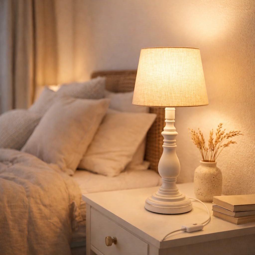 Настільна лампа (основа) DRULINE Кераміка / Дерево Біла E14 11 x 30 x 11 см 220-240 В 50 Гц макс. 40 Вт, фото №4