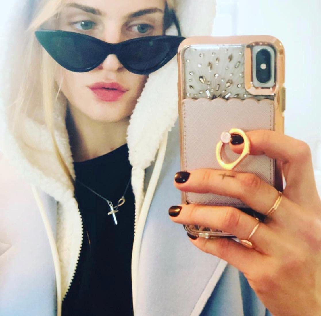 Сонцезахисні окуляри Котяче око JFAN Вінтаж Clout Металеві петлі Ретро, фото №4