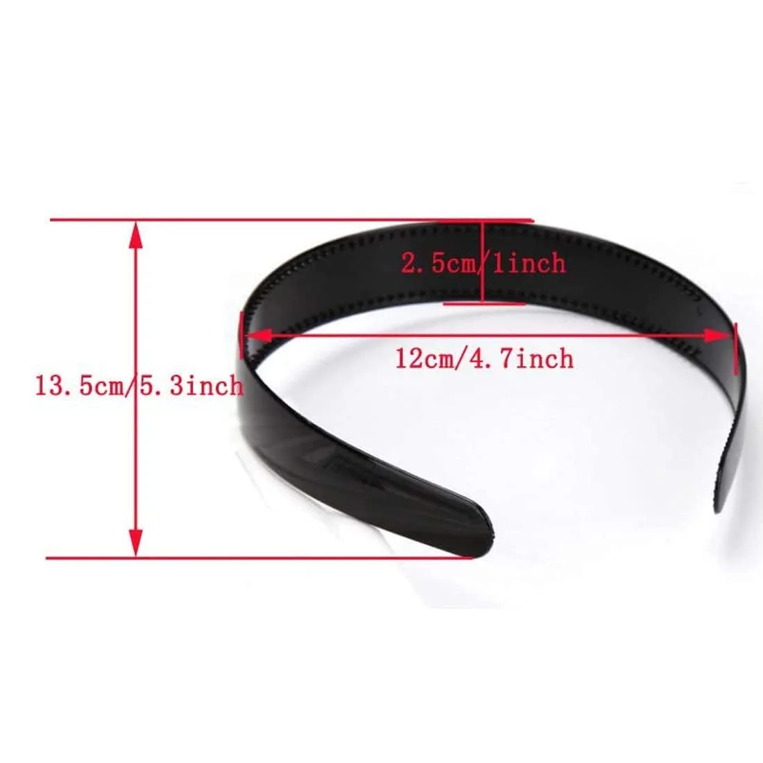 Обруч пластиковий для волосся 10 мм, чорний, 20 штук, фото №4 Обруч пластиковий для волосся 10 мм, чорний, 20 штук, фото №4