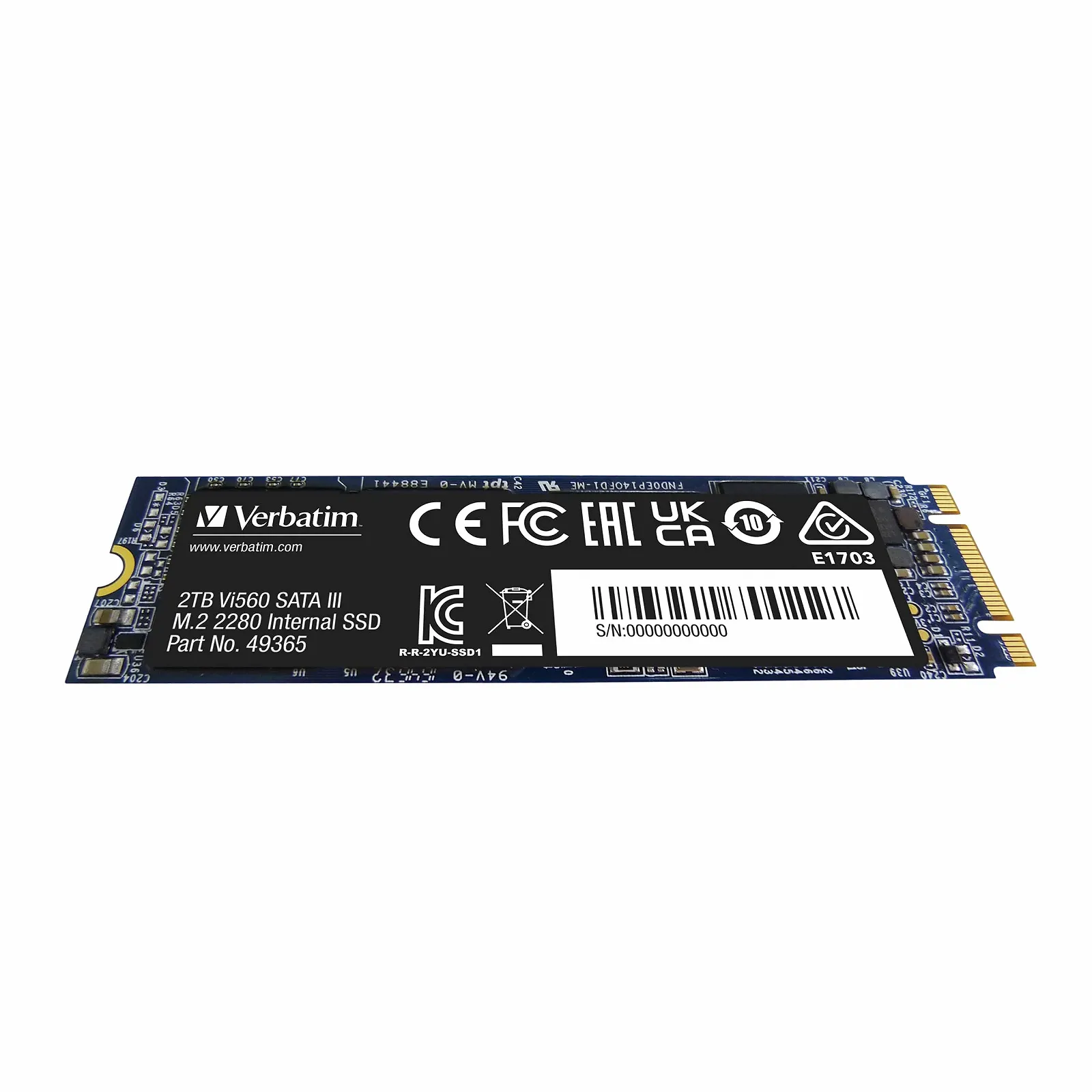 SSD-накопитель Verbatim Vi560 S3 2TB Internal SATA III M.2 2280 3D NAND 550 МБ/с Black, фото №2 SSD-накопитель Verbatim Vi560 S3 2TB Internal SATA III M.2 2280 3D NAND 550 МБ/с Black, фото №2