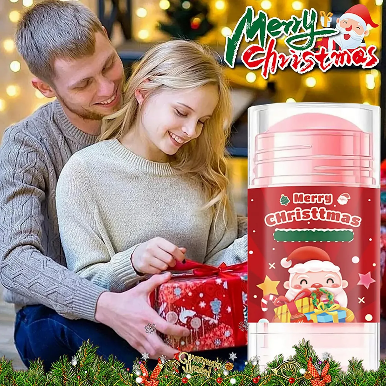 Стик-крем для рук и ног рождественский увлажняющий против сухой и потрескавшейся кожи, фото №2