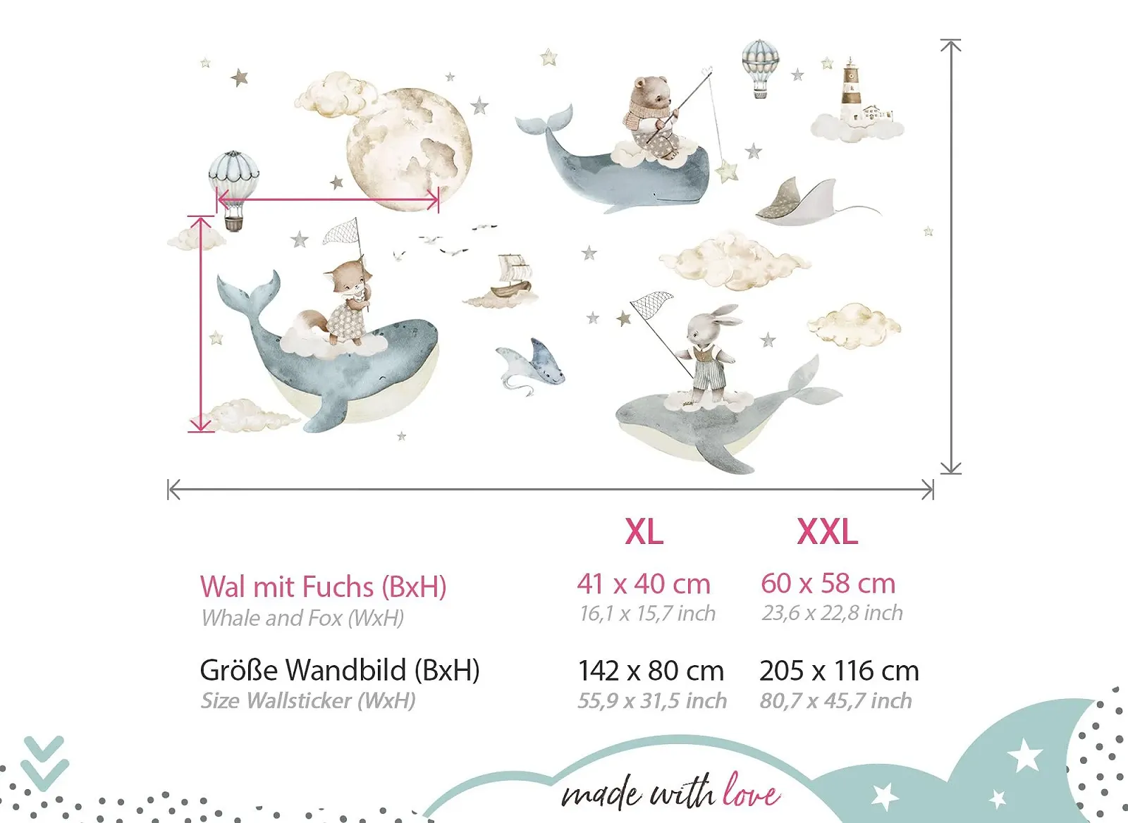 Наклейка на стену Little Deco Underwater World DL5074 XL, фото №3