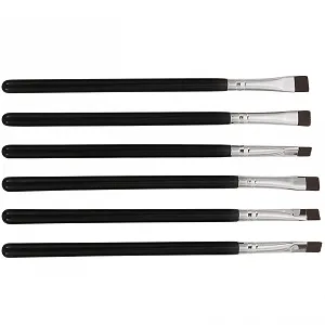 Купити Набір пензлів для підводки очей Beavorty, 6 шт, з пласким пензлем для брів, дерев'яною ручкою - Фото 1 Набір пензлів для підводки очей Beavorty, 6 шт, з пласким пензлем для брів, дерев'яною ручкою - Фото 1