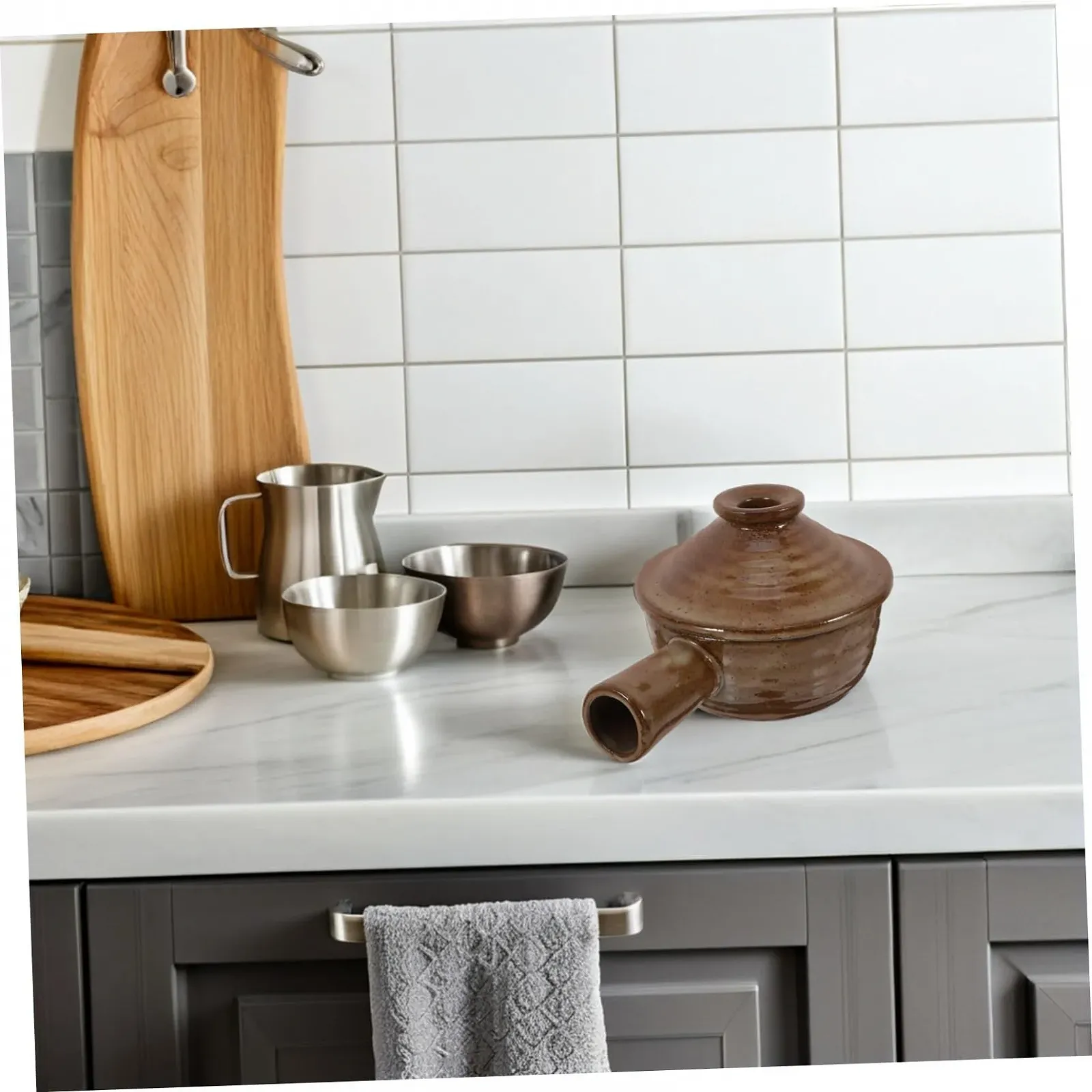 Набор суповых мисок Amosfun Japanese Coarse 2 шт с крышкой и ручкой Термостойкие, фото №5