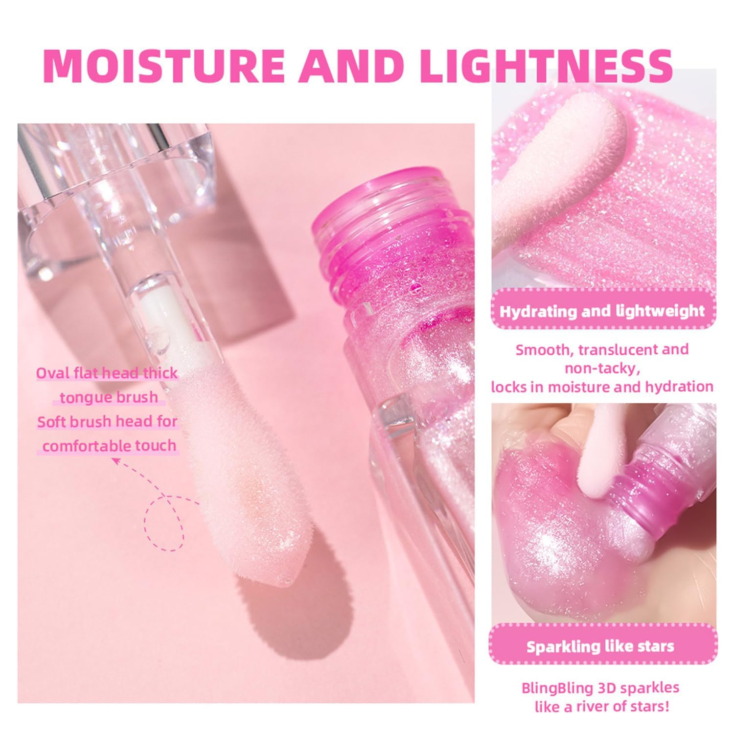 Блиск Boss Up Cosmetics Lip Oil Magic Color Changing Moisturizing Glitter, фото №6