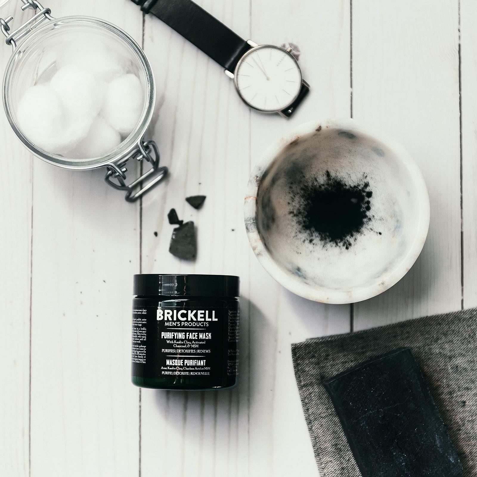 Маска для обличчя Brickell Men's Purifying Charcoal з активованим вугіллям 4 унції, фото №4