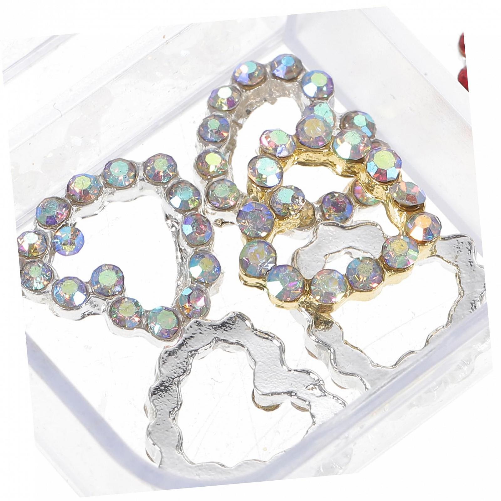 Аксессуары для ногтей Mikinona, 30 шт, стразы, подвески, праздничные украшения ко Дню Святого Валентина, ювелирные изделия для ногтей, подвеска-сердце, фото №4