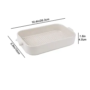 Форма для випікання прямокутна керамічна з ручками (C) synthetic.ua - Фото 1