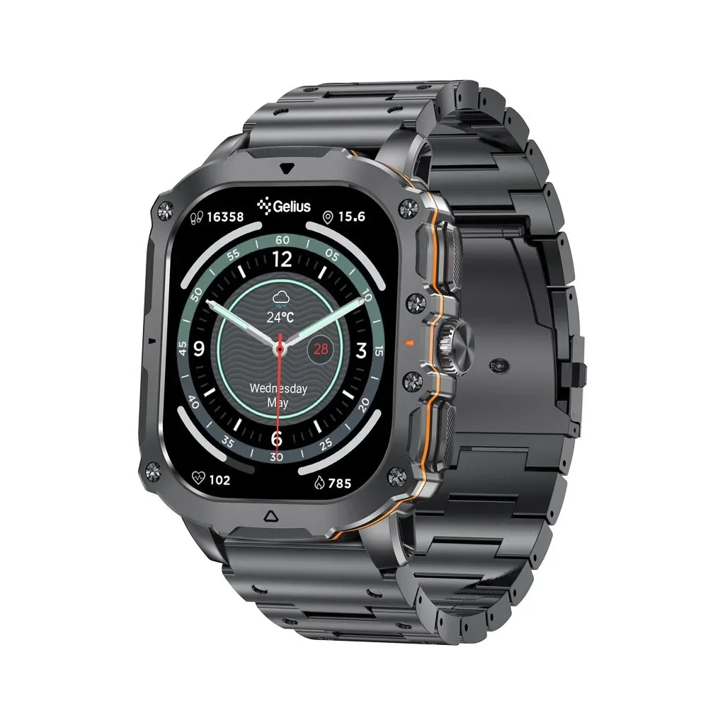 Смарт-часы Gelius Tactical Heavy (GP-SW016) Black Chrome (2099901019097), фото №1