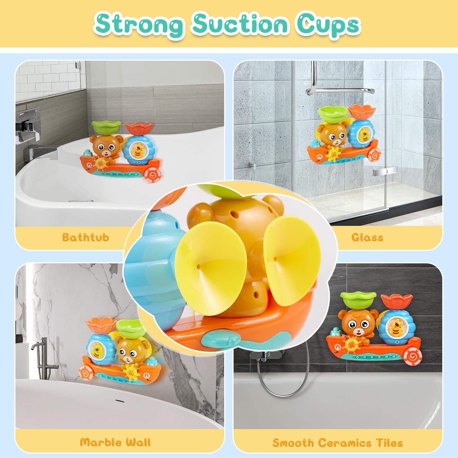 Игрушка для ванной Bear and Bee с чашкой, фото №3