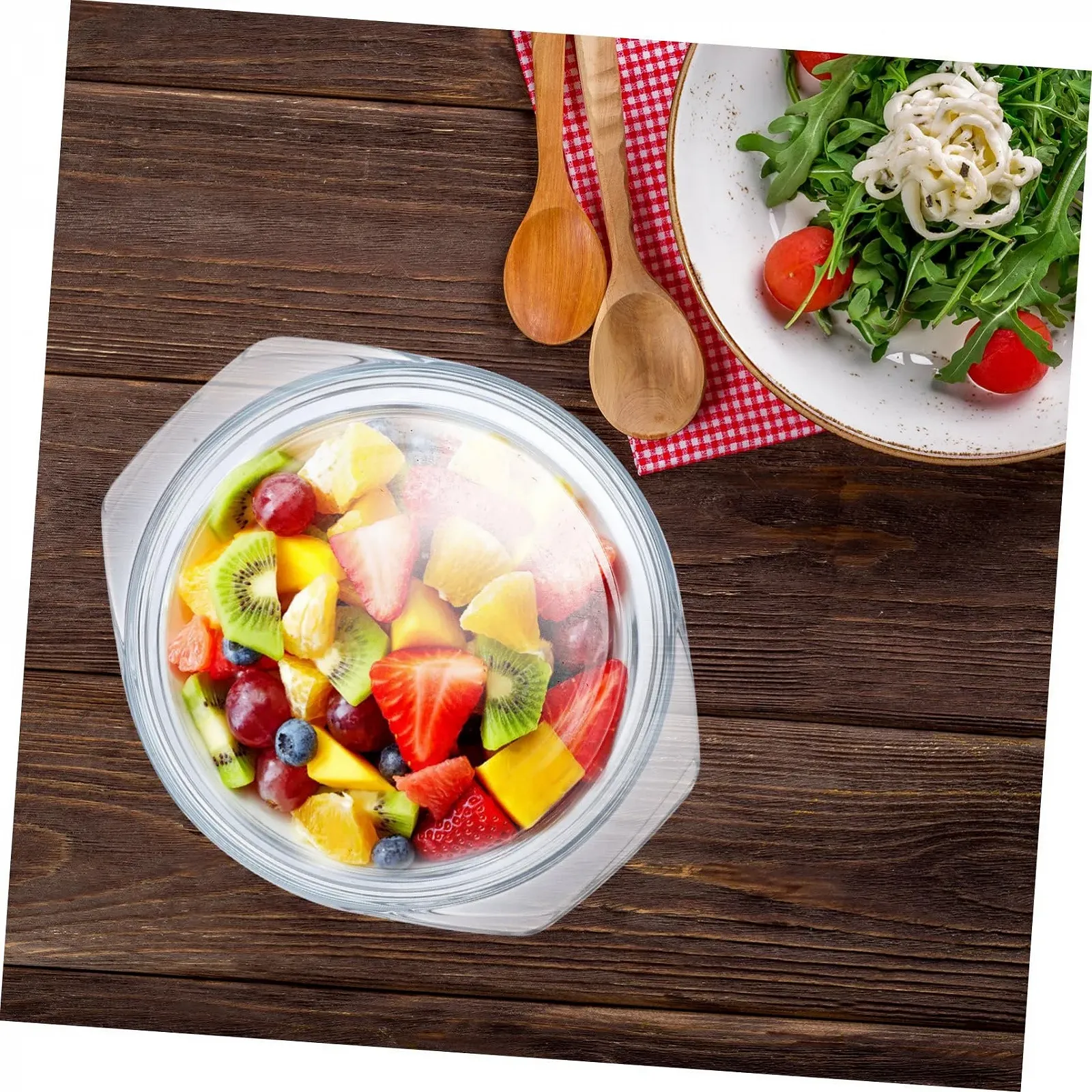 Скляна форма для запікання Luxshiny з кришкою для мікрохвильової печі та духовки, фото №8