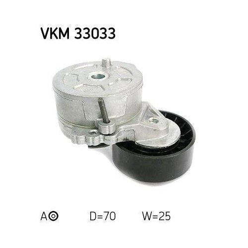 Натягувач поліклинового ременя SKF VKM 33033 верхній, фото №2