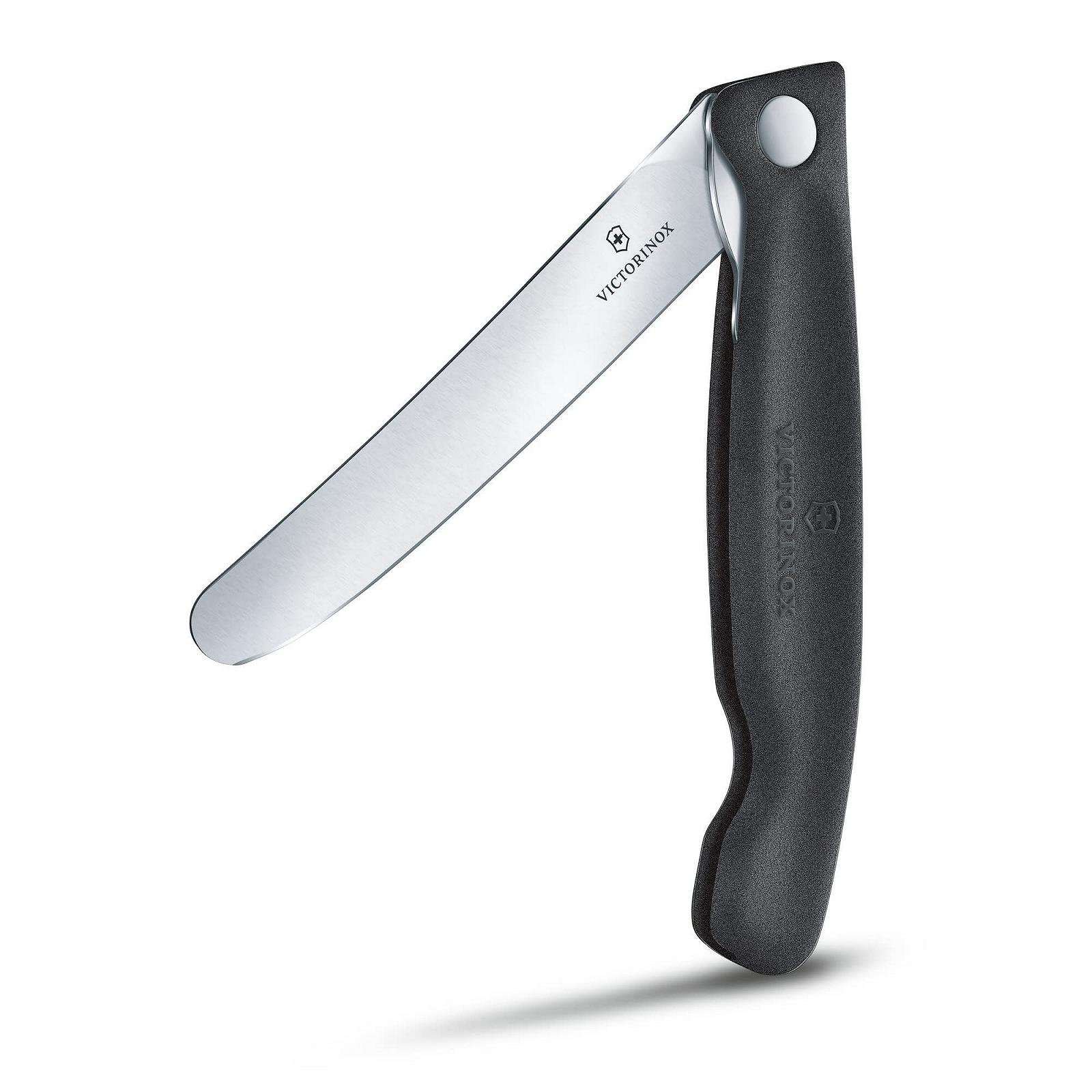 Набір столових приладів Victorinox Swiss Classic, 3 предмети, чорний та складаний ніж для овочів, чорний, блістерна упаковка, фото №6