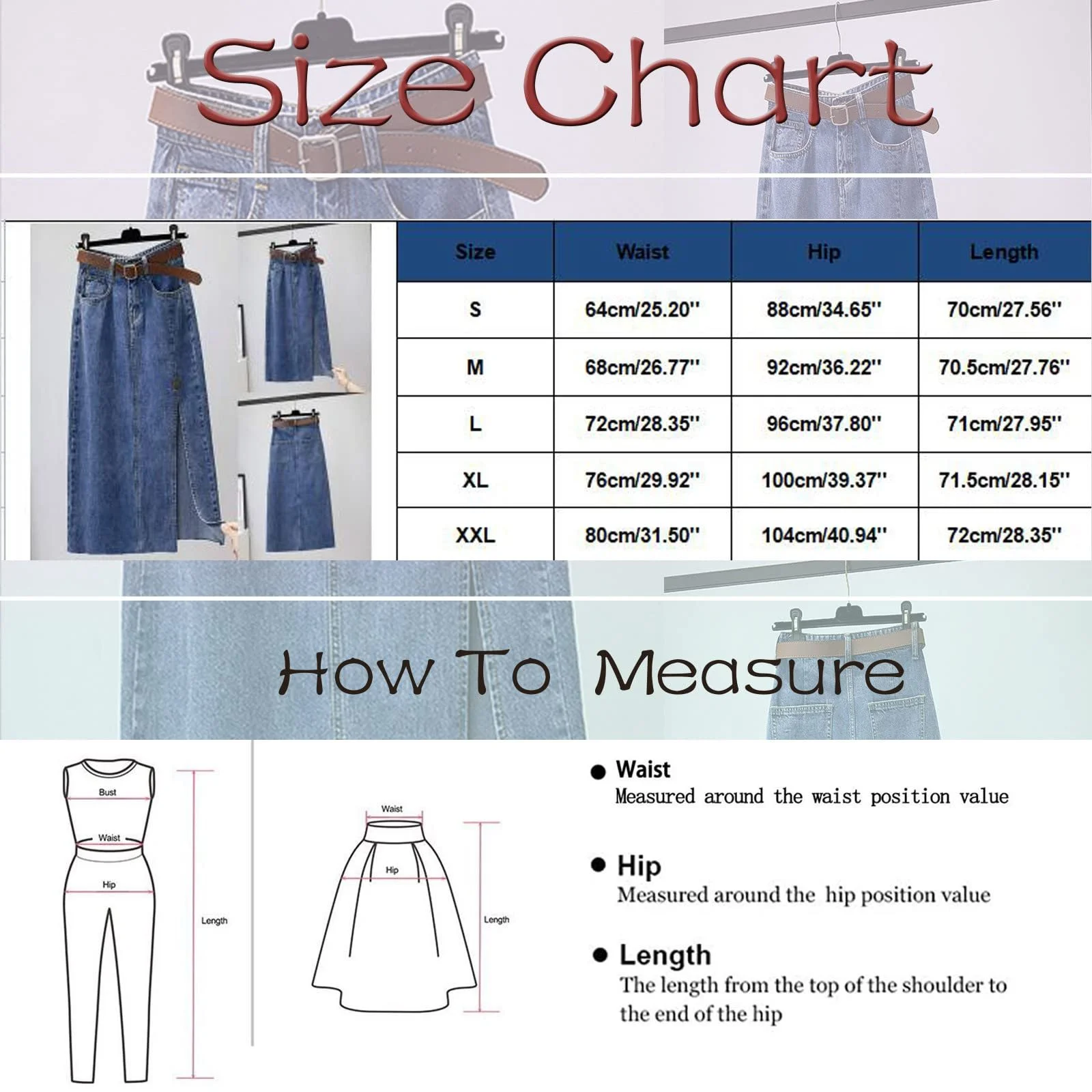 Джинсова Спідниця Жіноча Довга з Розрізом збоку на Високій Талії A-силуету, фото №6