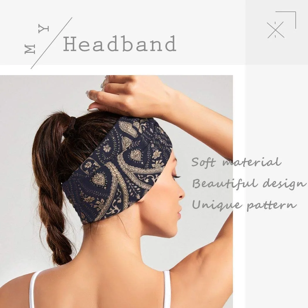 Пов'язка на голову Boho Yean Широка, фото №2