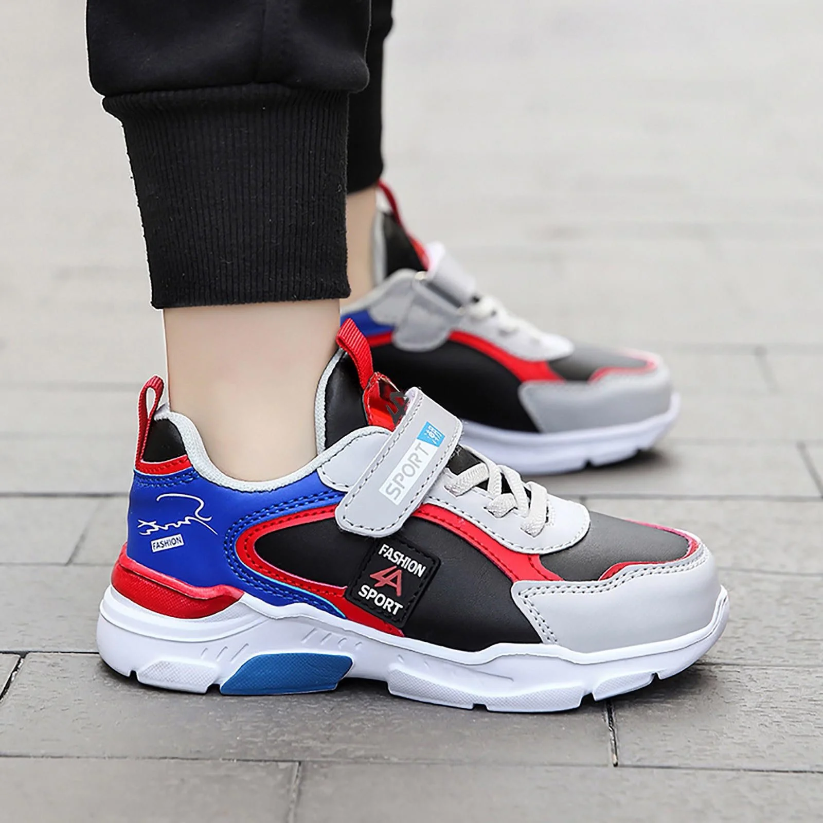 Дитячі Кросівки Спортивне Взуття Сітка Для Приміщень Дихаючі Легкі М'які Еластичні Футбольні, фото №3