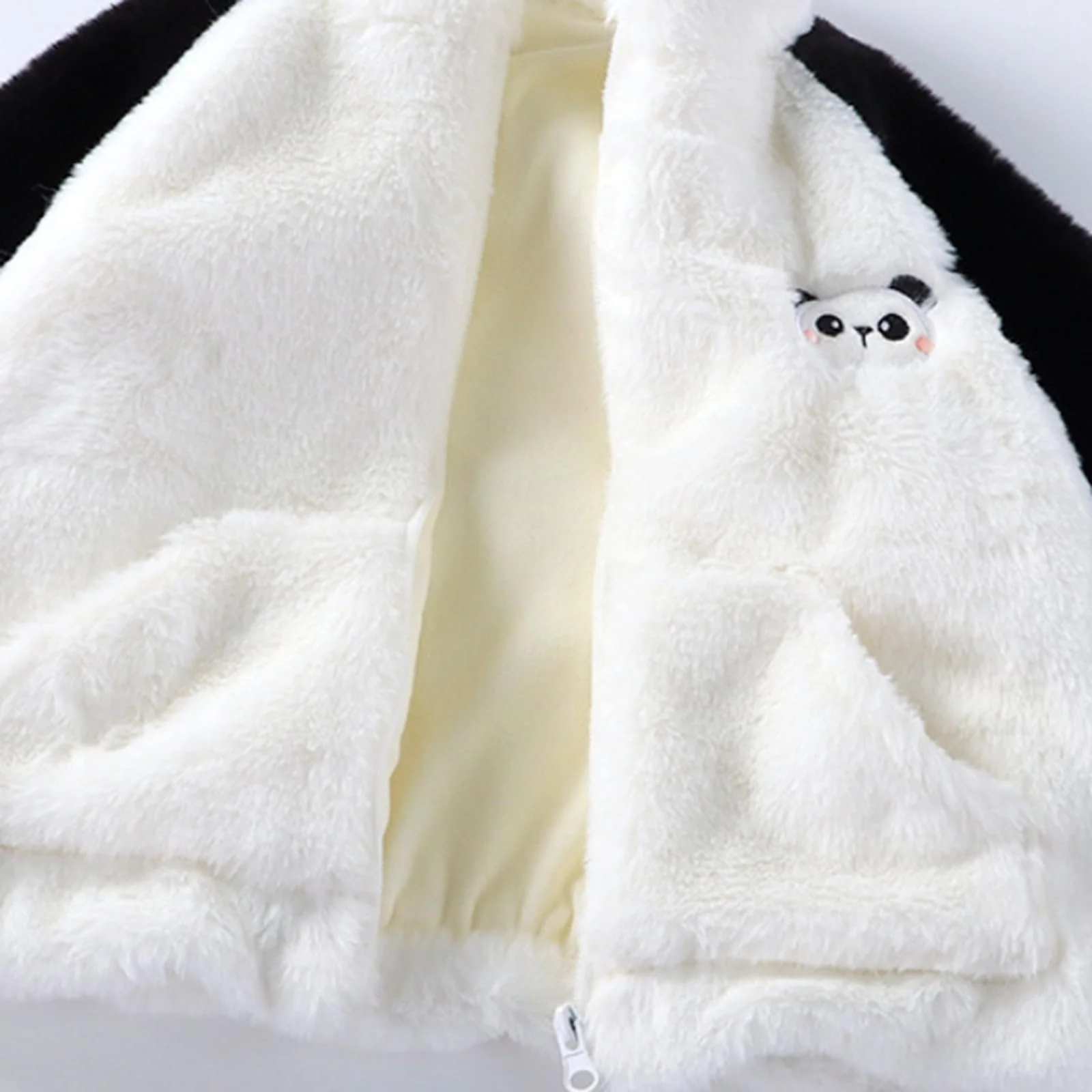 Куртка детская для девочки, зимняя флисовая куртка для малышей, мягкая верхняя одежда с вышивкой, тёплая, двойная, удобная верхняя одежда для маленьких девочек, фото №5