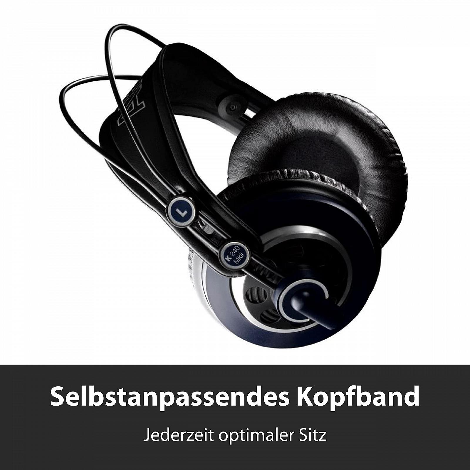 Наушники AKG K240 MKII Профессиональные полуоткрытые Over-Ear Черный и Синий, фото №5