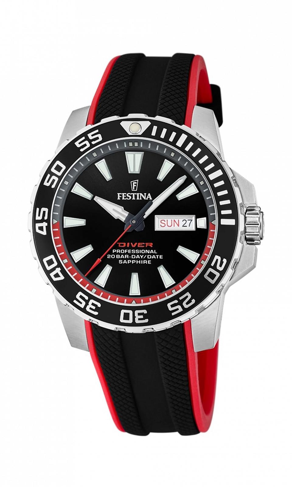 Аналоговые часы Festina F20662/3 черный с яркими полосами, фото №1