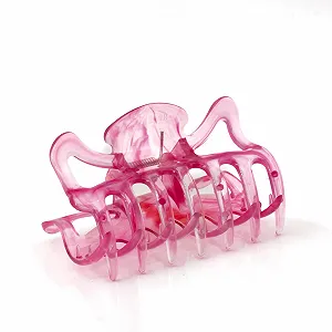 Заколка для волос большая WeLoveBeads около 9 см длиной розовая - Фото 1