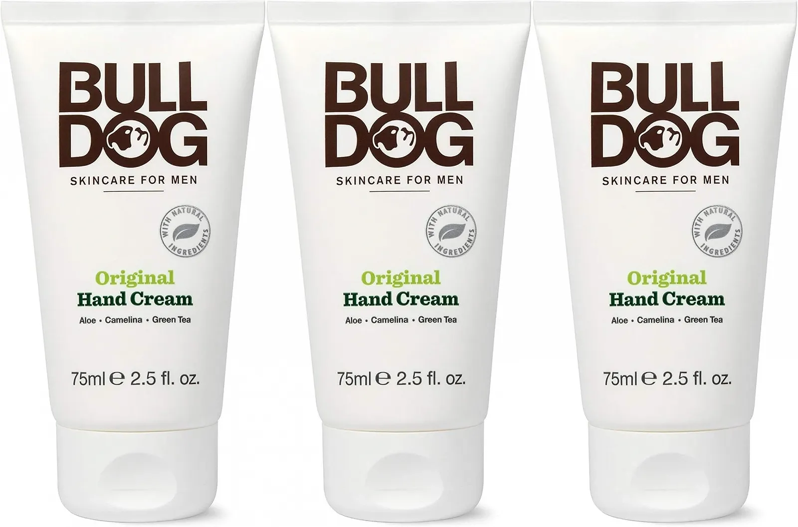Крем для рук BULLDOG SKINCARE Original для мужчин, 24 часа увлажнения, 75 мл, упаковка из 3 штук, фото №1