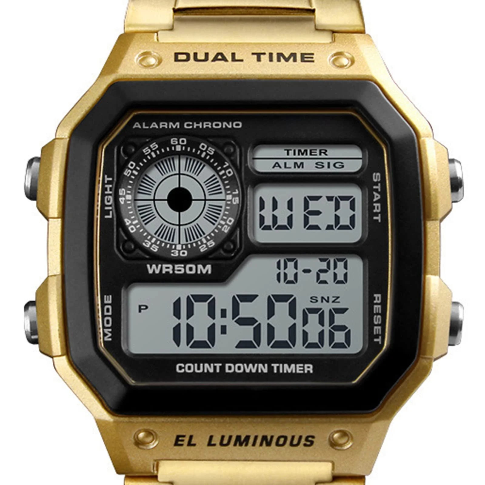 Годинник Nicoone Чоловічий Модний Цифровий Годинник Ремінець з нержавіючої сталі Водонепроникний, фото №2 Годинник Nicoone Чоловічий Модний Цифровий Годинник Ремінець з нержавіючої сталі Водонепроникний, фото №2