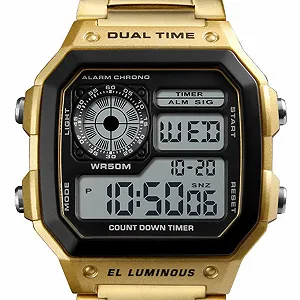 Годинник Nicoone Чоловічий Модний Цифровий Годинник Ремінець з нержавіючої сталі Водонепроникний synthetic.ua - Фото 1