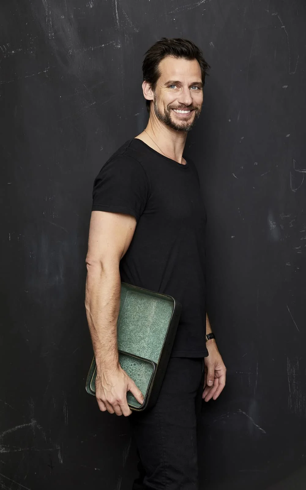 Форма для запекания лазаньи BITZ Stoneware прямоугольная 19 x 14 x 6 см Черный/Зеленый, фото №3