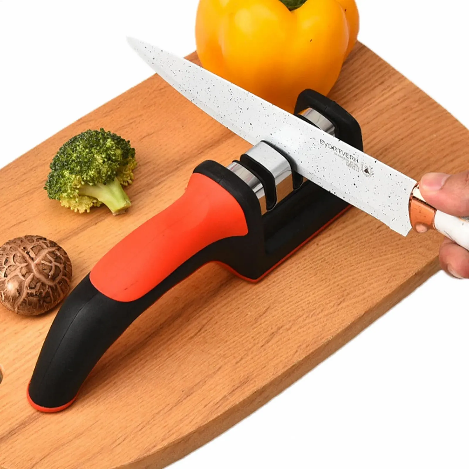 Точило для ножів та ножиць кухонна 4-ступінчаста професійна нековзна, фото №9 Точило для ножів та ножиць кухонна 4-ступінчаста професійна нековзна, фото №9