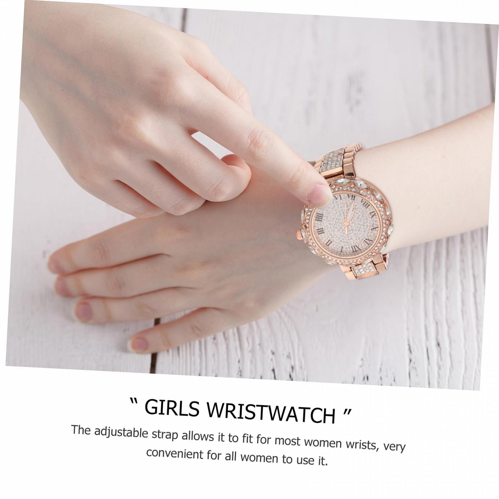 Часы женские PartyKindom Diamant, золотистый со стразами, фото №3