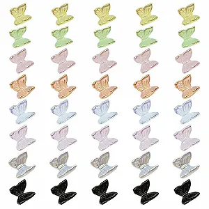 Украшения для ногтей Бабочки Aurora EBHO, 40 шт, 3D, разных цветов - Фото 1