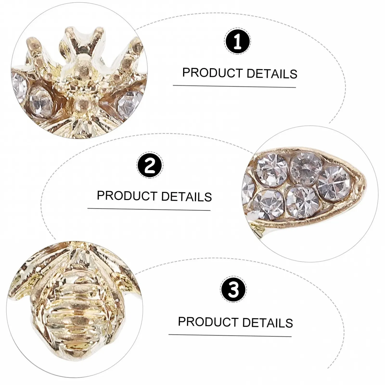 Прикраса для нігтів Mikinona, наклейки, підвіски,, фото №5