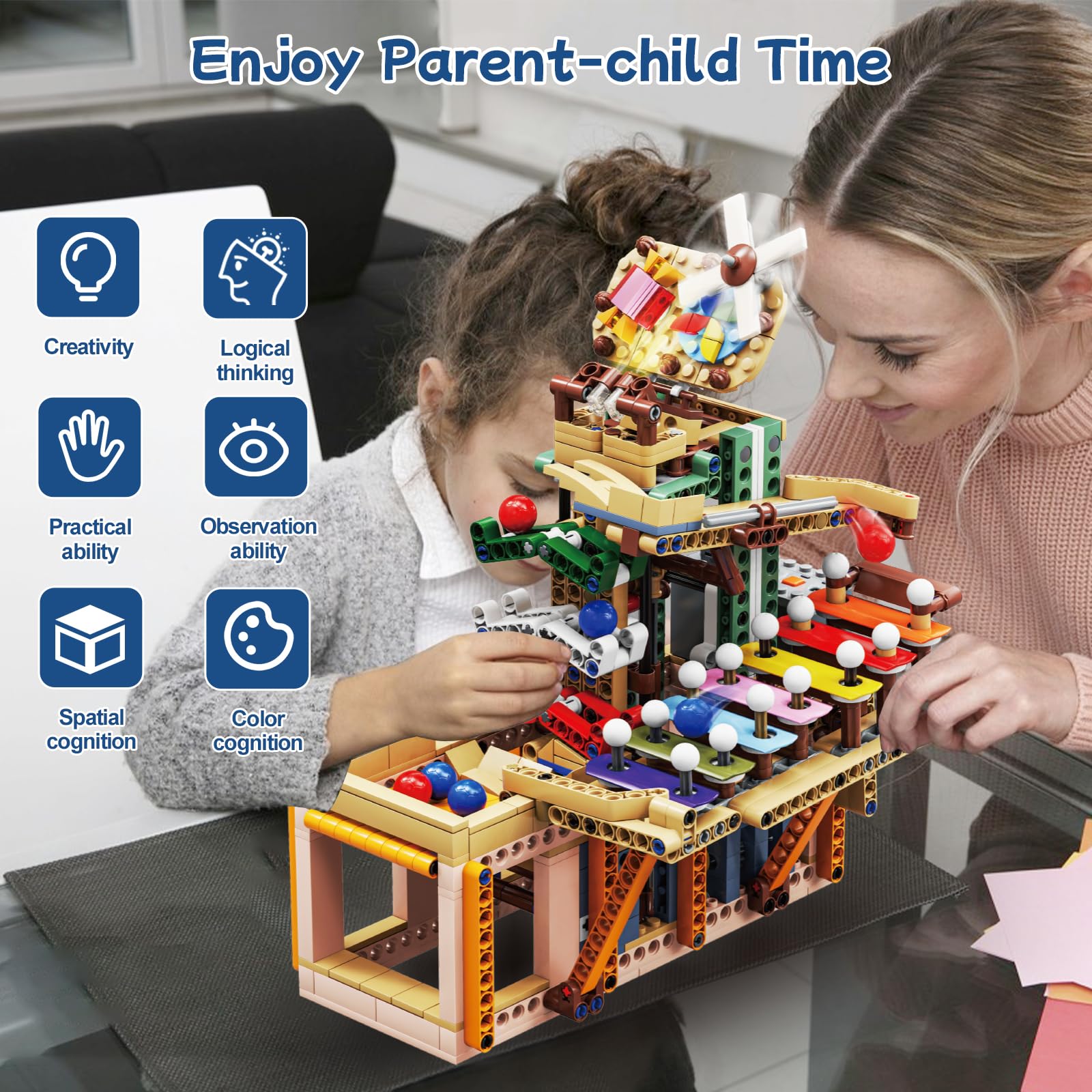 Игровой набор Hallisun Toy Building Block Set Marble Track 695 деталей, фото №8