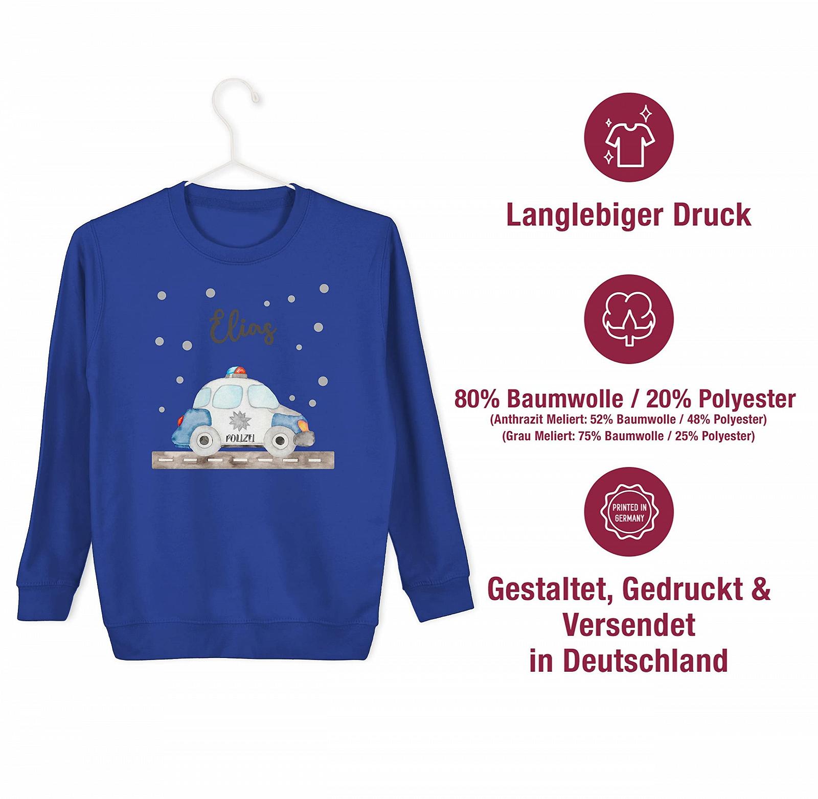 Свитшот Shirtracer Детский свитер для мальчиков и девочек Полиция Синий Машина Федеральной полиции Полицейский, фото №4